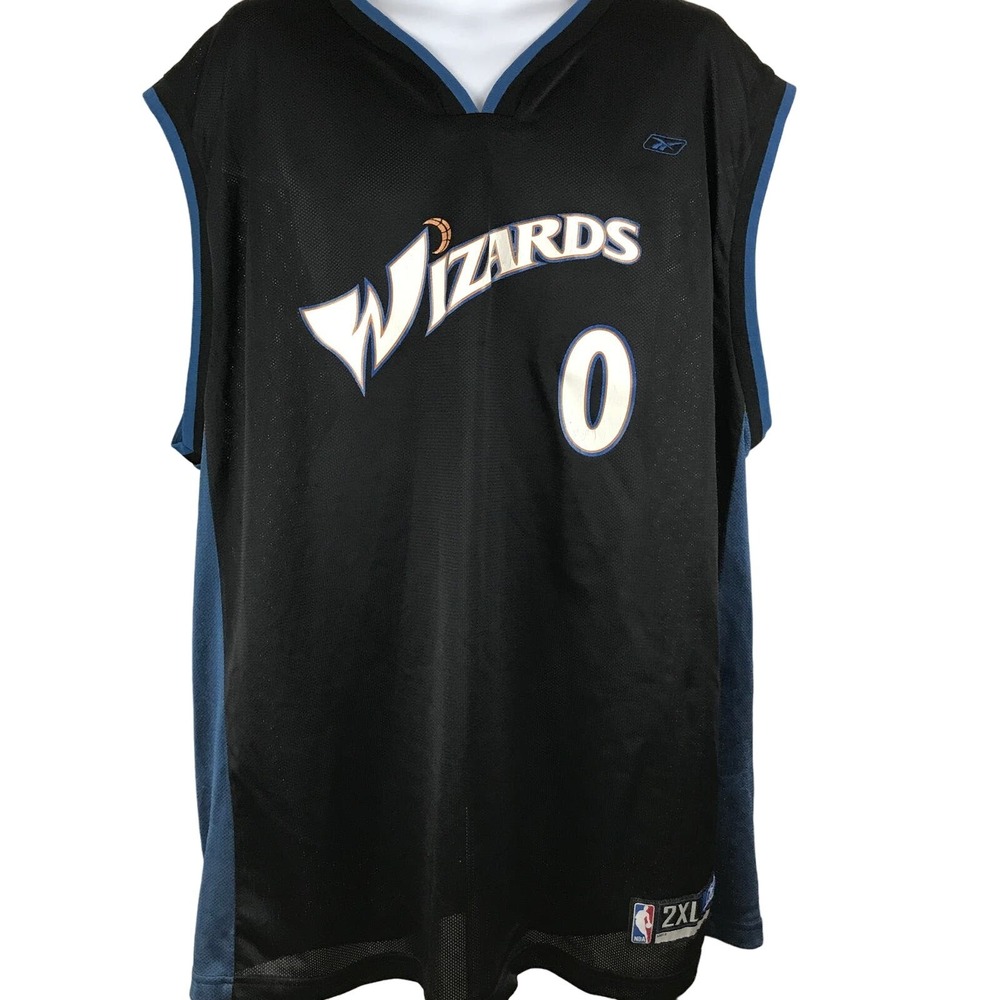 Reebok Gilbert Arenas Washington Wizards NBA‎ Jersey 2XL Black Blue 0